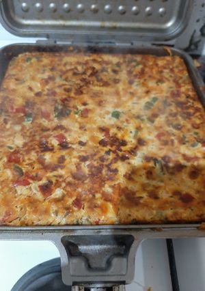 Una foto de Tortilla de verduras en la flip
