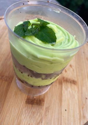 A picture of Minty cream cheese Mousse.