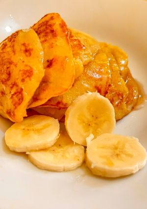 Foto resep Banana pancake with honey (Tidak Estetiqq)