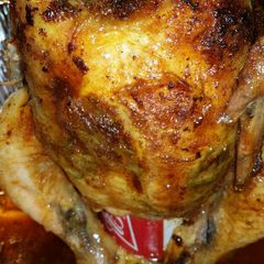 A picture of Beer butt chicken.