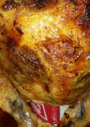 A picture of Beer butt chicken.