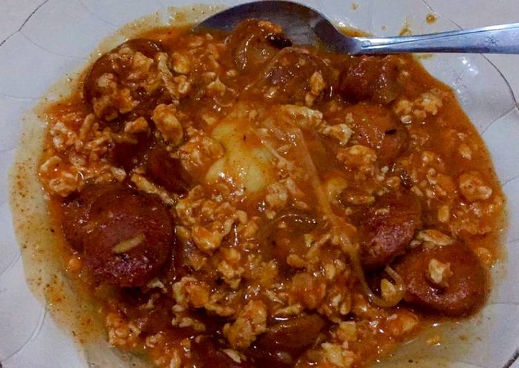 Langkah Mudah untuk Menyiapkan Mozzamelt sausage, Lezat Sekali