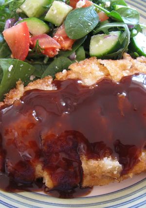 A picture of Chicken-katsu (Chicken Cutlet).