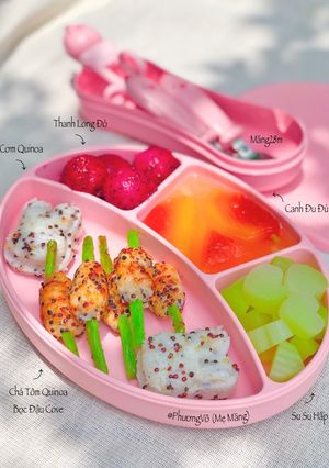 Hình của món Chả tôm quinoa bọc đậu côve (baby food).