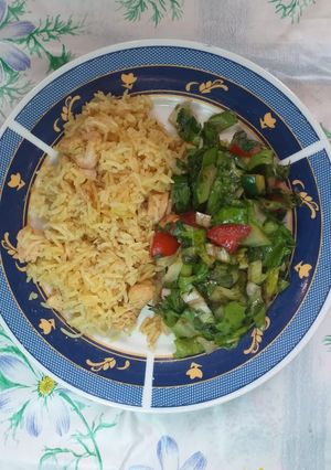 صورة لوصفة رز مبهر بالطاووق