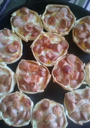 Una foto de Canastitas de salchichitas