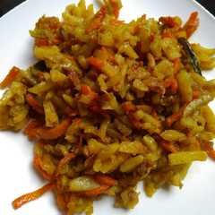 A picture of নতুন আলু গাজর দিয়ে ভাজি.