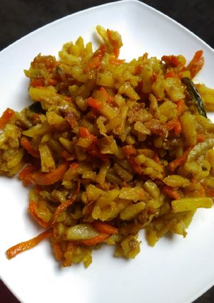 নতুন আলু গাজর দিয়ে ভাজি রেসিপির প্রধান ছবি
