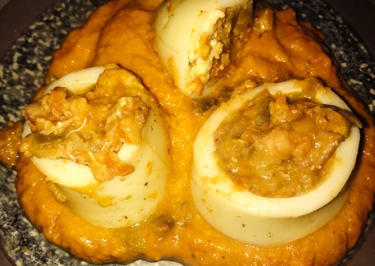 Calamar relleno de pisto