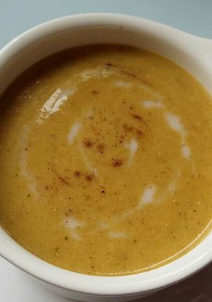 A picture of Vickys Carrot & Broccoli Soup GF DF EF SF NF.