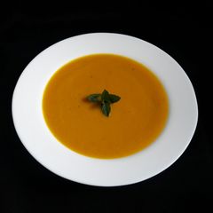 A picture of Carrot ginger soup.