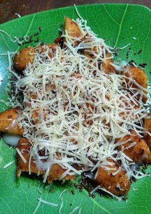 Foto resep Pisang pasir cokelat keju