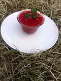 Coulis de fresa para postre de Dulce sueño de Navidad