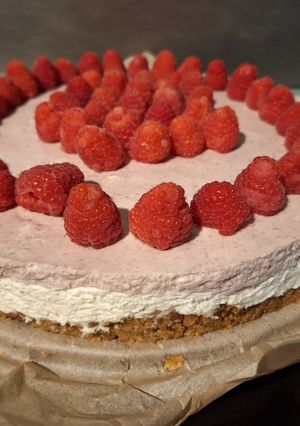 A picture of White Chocolate and Red Berry Cheesecake.