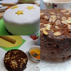 A picture of Christmas Fruit cake.