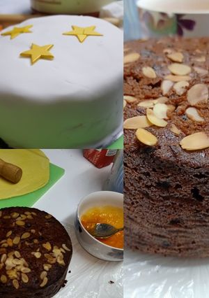 A picture of Christmas Fruit cake.