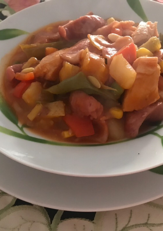 Una foto de Cocido de vegetales con carnes