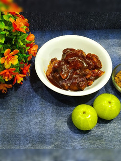 A picture of Amla pickle gooseberry pickle.