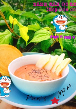 Hình của món BÁNH RÁN ĐOREAMON(kẹp nhân đậu đỏ).