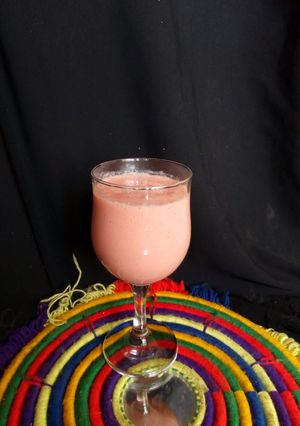 A picture of Watermelon and banana smoothie.