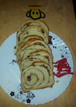 A picture of Chocolate Cinnamon bread with raisings# author Marathon contest#.