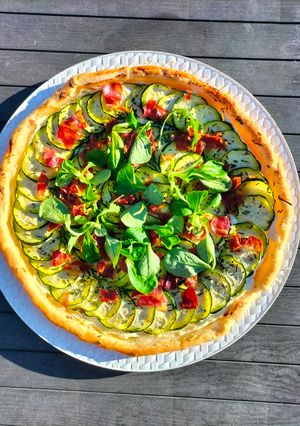 Une photo de Tarte fraîcheur à la courgette