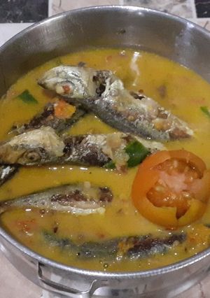 Foto resep Ikan goreng kuah santan pedas
