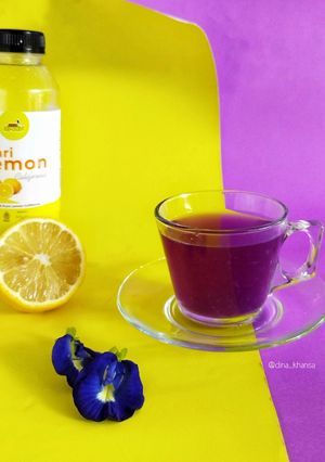 Foto resep Teh Bunga Telang Lemon 🍋