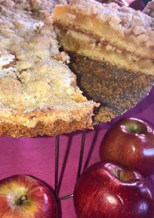 Una foto de Tarta crumble de manzanas🍎🍎