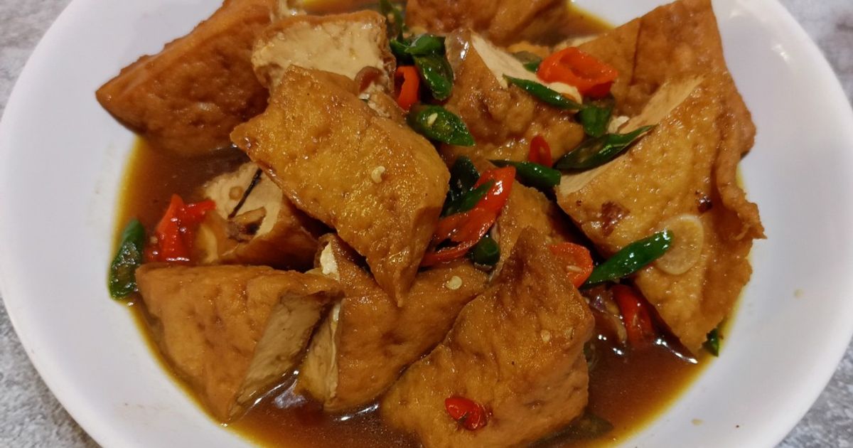 Oseng Tahu Goreng Cabe Ijo