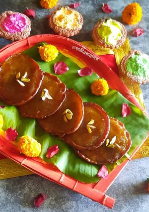 আটা নলেন গুড়ের মালপোয়া(Malpua recipe in bengali) রেসিপির প্রধান ছবি