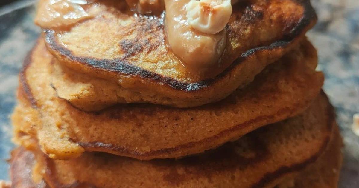 Recette de pancakes à la farine de patate douce orange