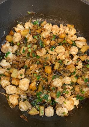 عکسی از دستور خوراک میگو