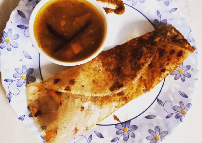 Carrot Rava Dosa Recipe