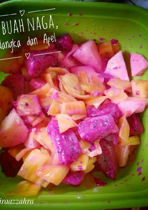 Foto resep Es Buah Naga, Nangka dan apel
