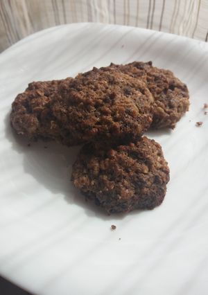 Csokis zabpelyhes keksz recept fotója
