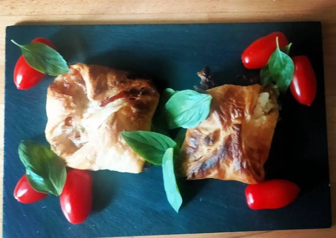 Papillote de jambon de Parme avec de la ricotta et gorgonzola