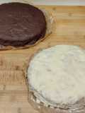 Exterior de chocolate del bizcocho de filipinos blancos, 2