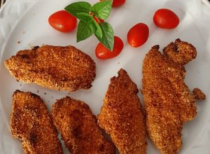 Una foto de Tiras de pollo extra crujientes, en freidora de aire
