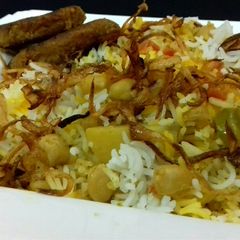 A picture of White Chana Biryani.