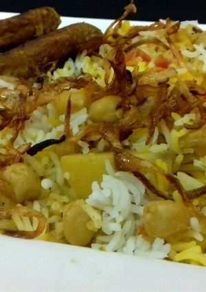 A picture of White Chana Biryani.