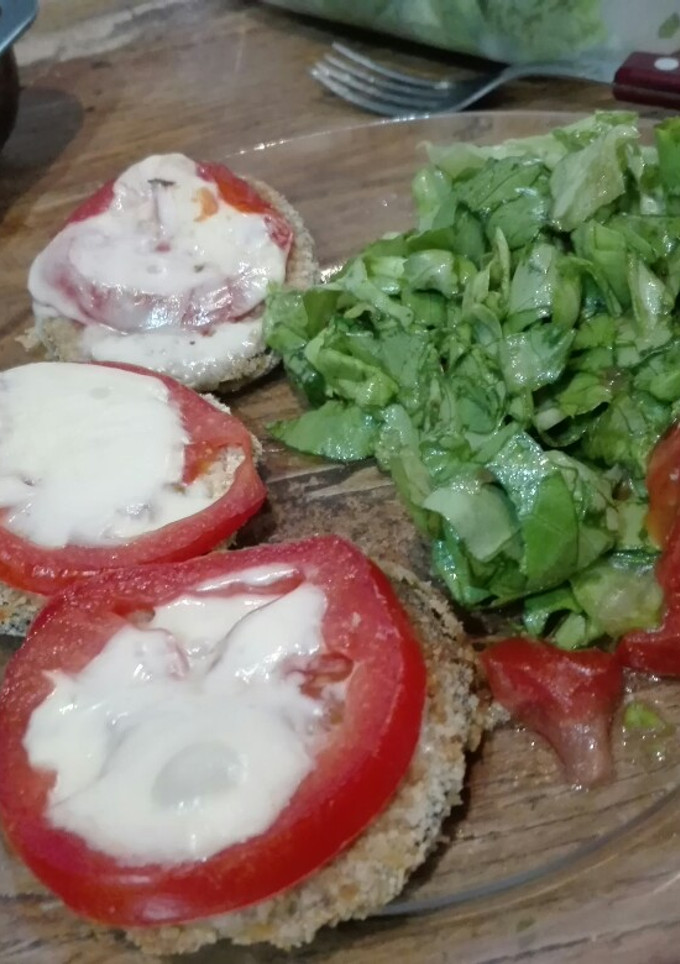Una foto de Milanesas de Berenjena Napolitana al horno
