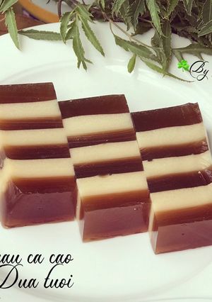 Hình của món Rau câu cacao dua#teamtrees 🌟🌳.
