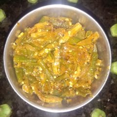 A picture of Bhindi do pyaza.