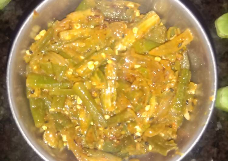 Recipe of Any-night-of-the-week Bhindi do pyaza