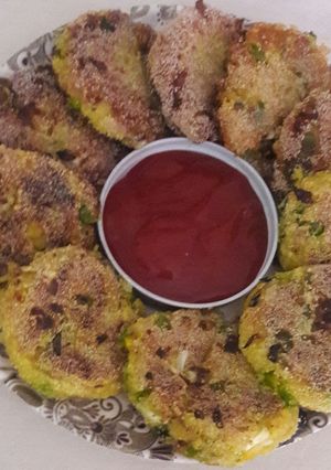 A picture of Veg paneer cutlet.