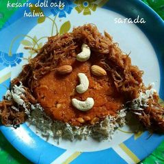 A picture of #Kesaria doll oats halwa.