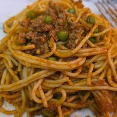Keema spaghetti A picture of Keema spaghetti.