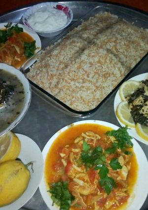 صورة لوصفة ملوخيه ورز 🌹