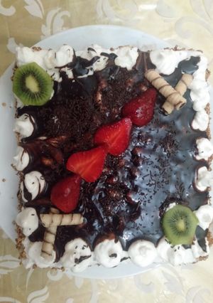 صورة لوصفة كيكه عيد ميلاد ابنتي 😋👌